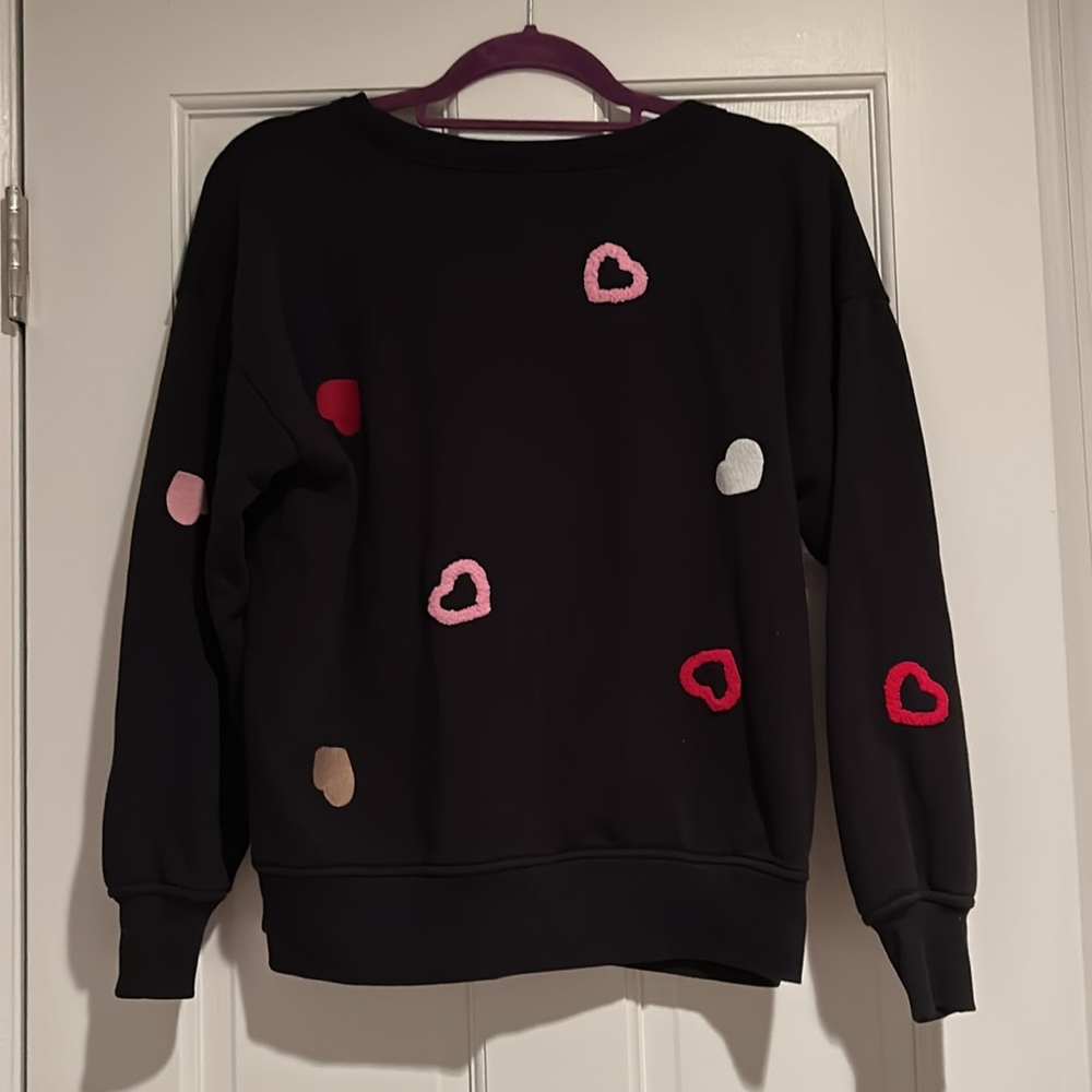 Lou & Grey Hearts Cozy Cotton Sweatshirt - Picture 3 of 6